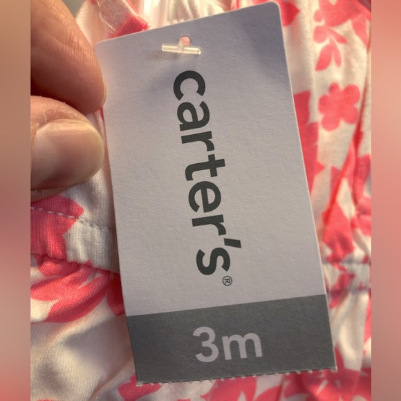 Carter’s Floral Print Sundress and diaper cover, pink/white, 3M - Picture 5 of 6